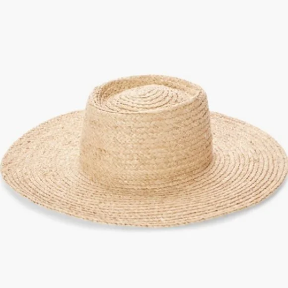 Waxed Wide Boater Straw Hat - Picture 2 of 6